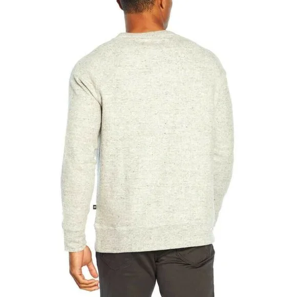 Banana Republic Men Waffle Crew Sweatshirt, Heather Grey Size L - Picture 2 of 3